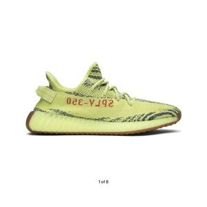 Yellow yeezy mens sneakers. Size 9
